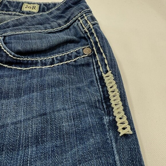 Bke Starlite Flare Jeans Bootcut Women Size 26R Hippie Western Cowgirl Cowboy - Picture 12 of 12